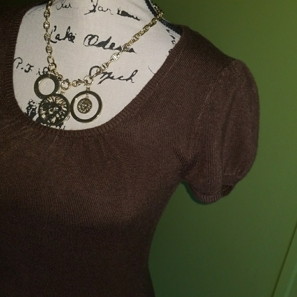 Brown Scoopneck Top - Picture 2 of 8